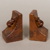 ROBERT 'MOUSEMAN' THOMPSON of KILBURN (1876-1955) British A pair of adze oak bookends Of typical