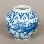 An 18th century Chinese porcelain vase Of squat ovoid form,