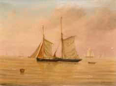 CHRISTOPHER MARK MASKELL (1846-1933) British Shipping in Calm Waters Oil on canvas, signed, framed.