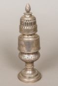 A Continental silver sugar sifter,