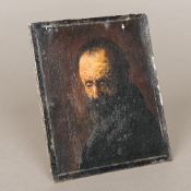 CONTINENTAL SCHOOL (19th century) Portrait of an Elderly Bearded Monk Oil on canvas laid down,