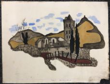 JOSE DE TOGORES (1893-1970) Spanish (AR) Landscape Watercolour, signed, inscribed to verso,