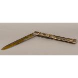 A large oversized 19th century antler handled pen/pocket knife Of typical folding form,