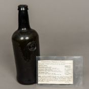 An early 19th century Cambridge seal bottle Initialled CCC, dated 1801,