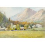 RICHARD SEDDON (1915-2002) British (AR) Foothill Village Watercolour, signed, framed and glazed.