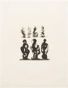 HENRY MOORE (1898-1986) British (AR) Seated Figures Study Limited edition print, signed,