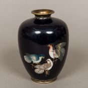 A late 19th/early 20th century Chinese cloisonne vase Of ovoid form,