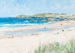 HENRIETTA CHARTERIS (20th/21st century) British (AR) Cornish Beach Scene Oil on canvas,