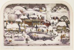 GRAHAM CLARKE (born 1941) British (AR) Winter Goods Limited edition coloured etching, signed,