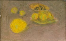 CONTINENTAL SCHOOL (late 19th/early 20th century) Still Life of Lemons Oil on board, framed.