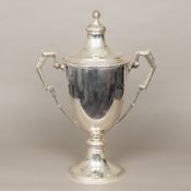 A large Edward VIII silver lidded trophy, hallmarked Birmingham 1930,