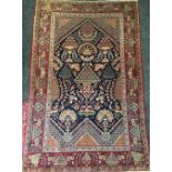 A Kashan wool prayer rug,