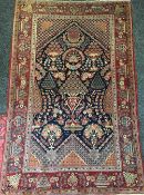 A Kashan wool prayer rug,