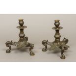 A pair of French Napoleon III bronze can