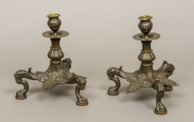 A pair of French Napoleon III bronze can