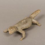 A taxidermy specimen of an Uromastyx Aga