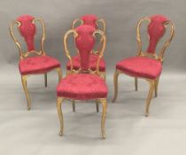 A set of four 19th century giltwood fram