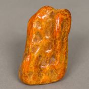 A natural amber ingot