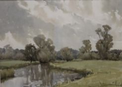 KATHERINE WILLIAM POWLETT (1911-1996) British, Pond before Woodland,