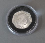 A silver proof 50 pence, V.C.