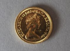 A gold sovereign,