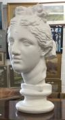 A decorative plaster bust by The British Museum Company