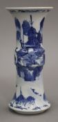 A 19th century Chinese blue and white Gu vase