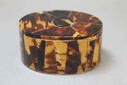 An early 20th century tortoiseshell box