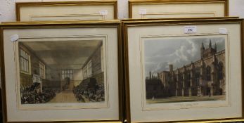 A series of prints relating to Public Schools, comprising views of Charter House,