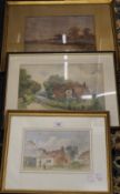 Three late 19th/early 20th century watercolours, Rural Scenes,