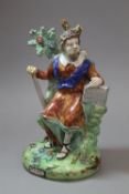 An 18th century Pearlware Staffordshire figure of St.