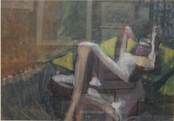 LORRAINE PEACOCK (20th century) British, Life Study, acrylic, signed and indistinctly dated,