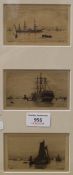 FRANK HENRY MASON (1875-1965) British, Marine etching, signed, framed and glazed,