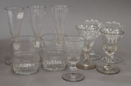 A small quantity of antique drinking glasses