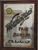 A Worthington's Pale and Burton Ales advertising mirror,