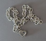 A ladies heavy silver necklace (2.