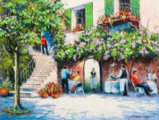 E ANTHONY ORME (born 1945) British (AR), Shady Nook, Villefranche, pastels, signed,