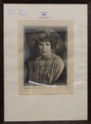 A signed photographic portrait by Bertram Park (signed to the margin) of Sylvia Leonora,