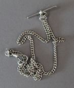 A silver Albert watch chain (18.