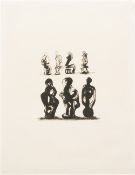 HENRY MOORE (1898-1986) British (AR), Seated Figures Study, limited edition print, signed,