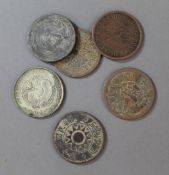 A bag of Chinese coins