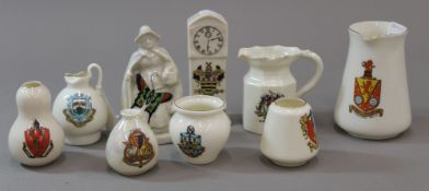 A small collection of crested ware