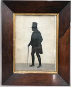 ENGLISH SCHOOL (19th century), Silhouette Portrait of James Foster, drawn October 1851, watercolour,