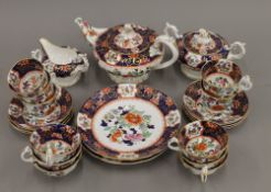 A 19th century Mason's Ironstone tea set, with pseudo Chinese marks, comprising teapot,