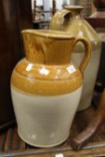 A large stoneware jug,