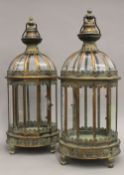 A pair of decorative hanging lanterns