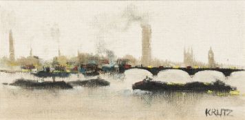 ANTHONY ROBERT KLITZ (1917-2000) British (AR), Westminster Bridge, oil on canvas, signed, framed.