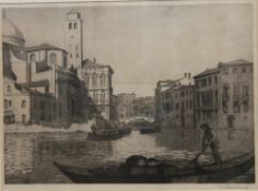 WILLIAM WESTLEY MANNING (1868-1954) British, San Gerimia, Venice, limited edition etching,