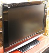 A Panasonic Viera television with remote control