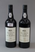 Two bottles of Quinta Vale D Maria Late Bottled Unfiltered 2003 Vintage Porto